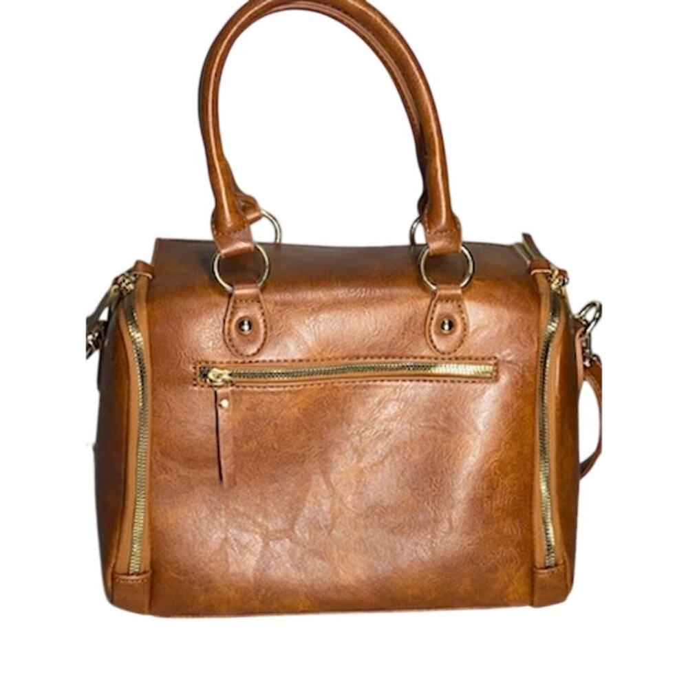 Brown Women’s Crossbody Tote Handbag • Versatile • 12" x 11" x 5.5"